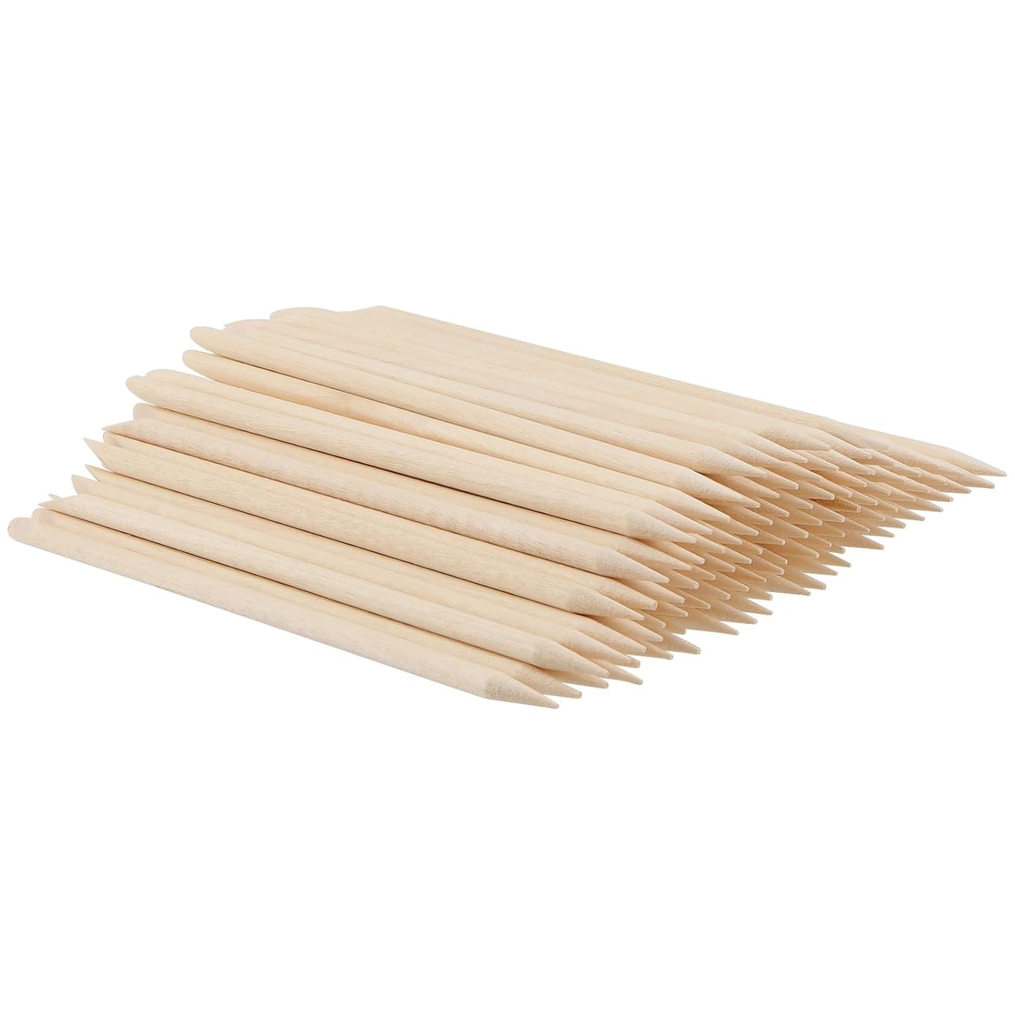 LEXININ 1500pcs 4.5 Inch Orange Wood Nail Sticks, Wooden Cuticle Pusher Sticks, Doubled Sided Wooden Stick for Manicure, Pedicure