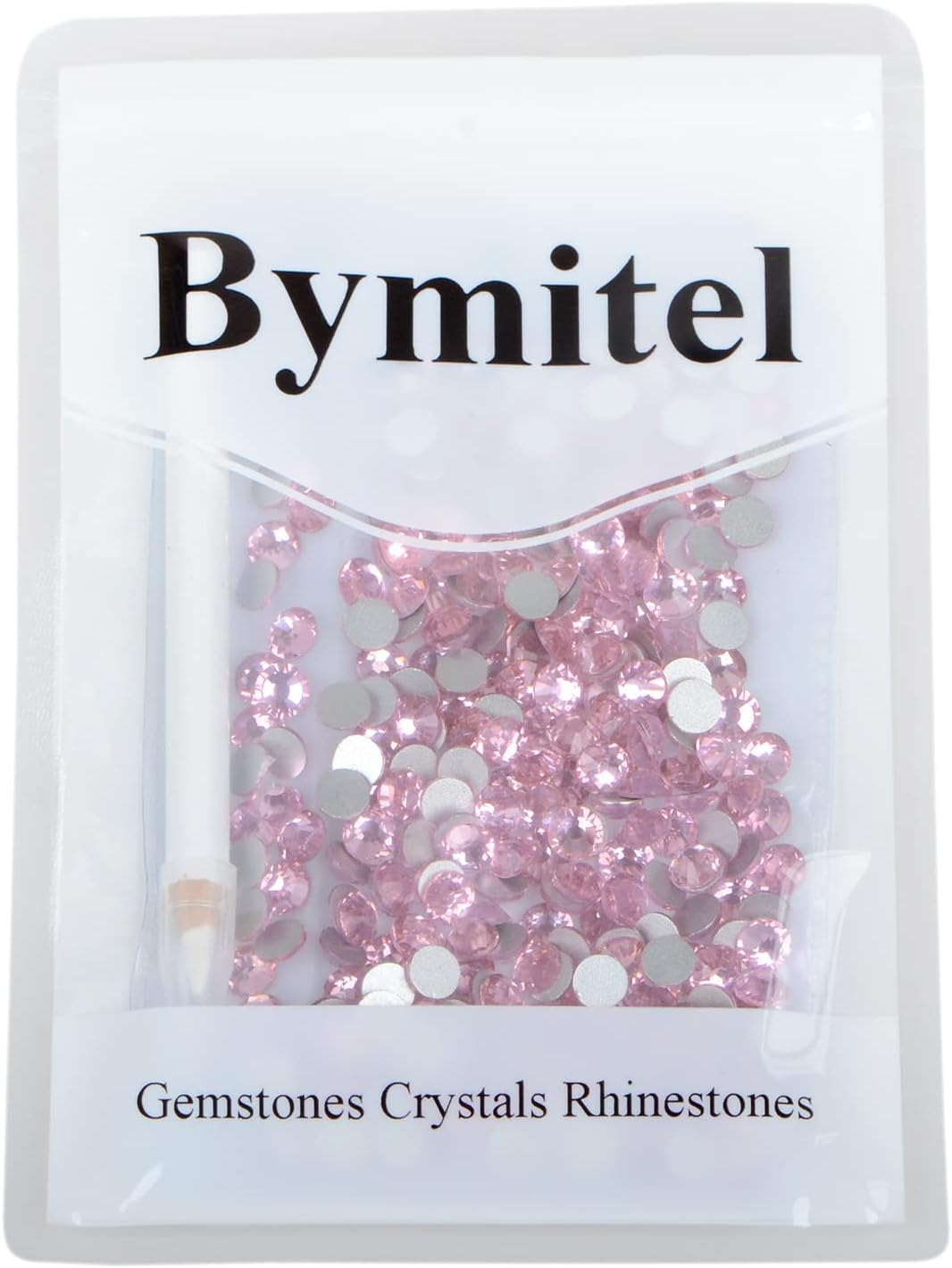 288PCS Art Nail Rhinestones Non Hotfix Glue Fix Round Crystals Glass Flatback for DIY Jewelry Making with one Picking Pen (ss30 288pcs, Lt. Rose)