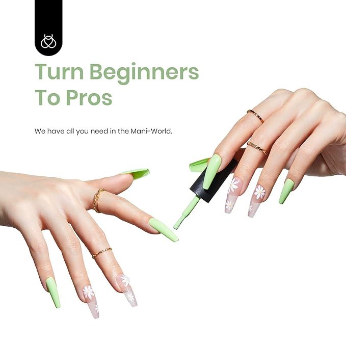 Beetles Sprout Green Gel Polish - 15ml Lime Green Soak Off Gel Nail Polish Nail Art Manicure Salon DIY Nail Uv Lamp Ombre Gel Nail Design Decoration at Home Gift for Women Girls