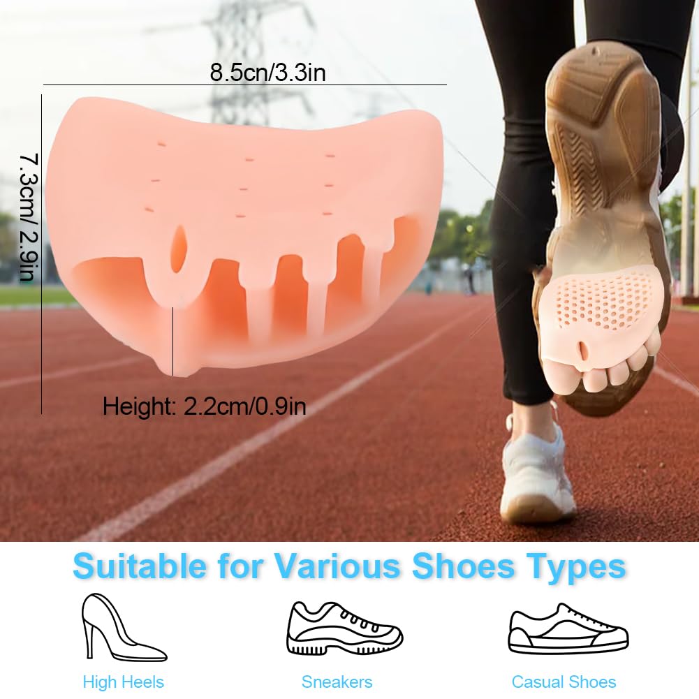 Silicone Toe Separators for Women & Men, Jaxbo 4 Pairs Toe Separators Bunion Corrector Cushion, Breathable Soft and Comfortable Gel Foot Cushions