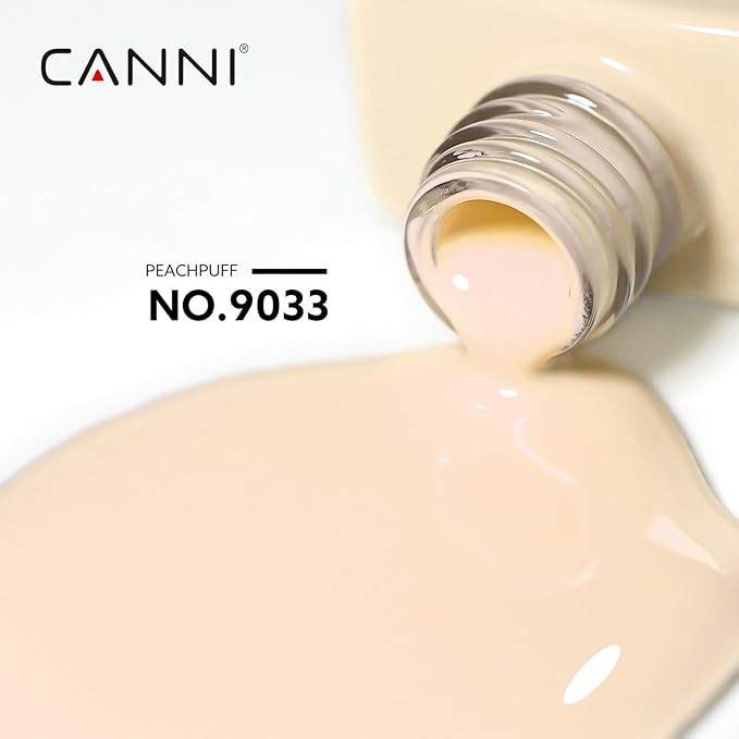 CANNI Nude Gel Nail Polish, 1Pcs Pastel Yellow Gel Polish Natural Color High Gloss Soak Off U V French Nail Manicure Salon DIY
