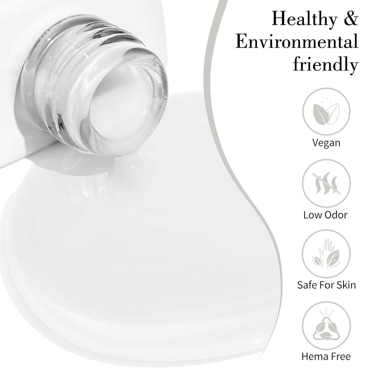 CANNI Rubber Base Gel - 9ml Clear Nail Strengthener Gel, Flexible Base Coat for Weak Nails, UV LED Soak Off Natural Look Manicure DIY Women