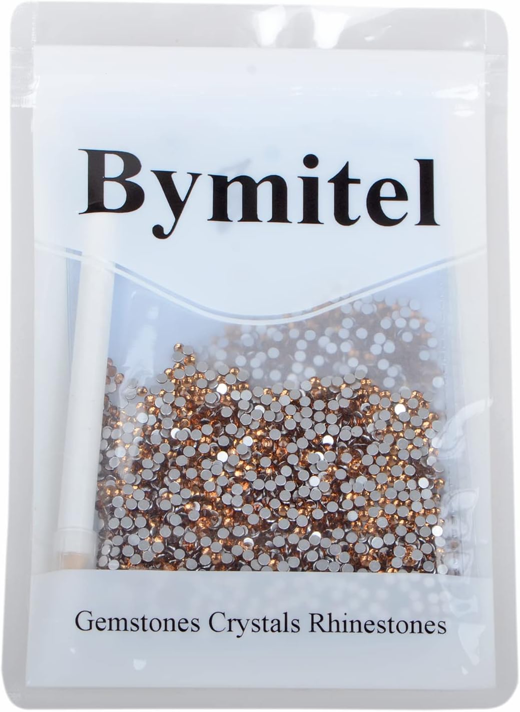 2880PCS Art Nail Rhinestones non Hotfix Glue Fix Round Crystals Glass Flatback for DIY Jewelry Making with one Picking Pen (ss8 2880pcs, Lt. Topaz)