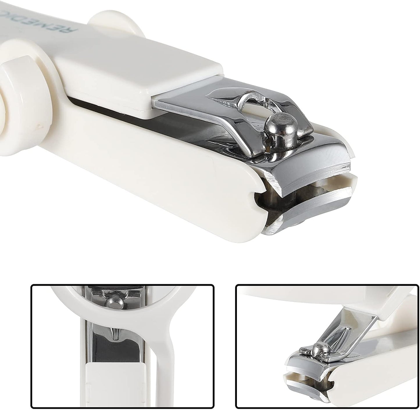 Remedic Extra Large Nail Clippers with Magnifier for Fingernails & Toenails – Arthritis-Friendly Grip - Perfect for Elderly & Low Vision Users – professional quality - sharp blades for precise cutting