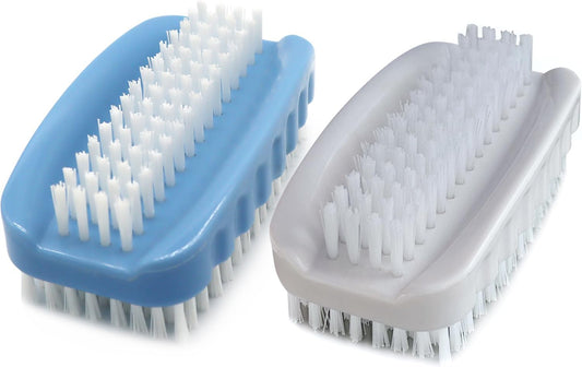 Nail Brush for Cleaning Fingernails Two Sided Hand Fingernail Scrub Brush Soft Stiff Nylon Bristles Nail Scrubber Brushes for Men Women Kids,2 PCS