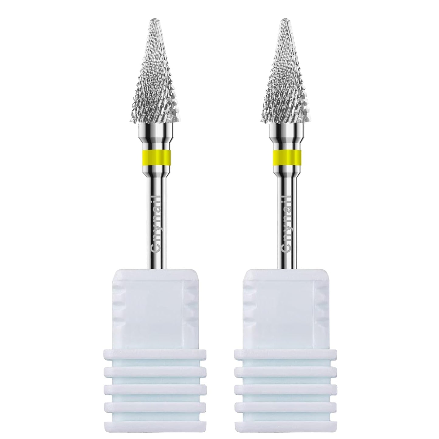 3/32" 2PCS Clean Umberllas Bits Extra Fine Grit Carbide Cuticle Cleaner Bit for Electric Nail Drills – Professional Manicure Tool for Nail Salons and Home Use (XF Grit. Silver)