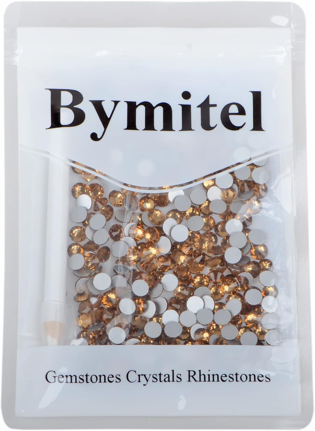 288PCS Art Nail Rhinestones non Hotfix Glue Fix Round Crystals Glass Flatback for DIY Jewelry Making with one Picking Pen (ss30 288pcs, Lt. Topaz)