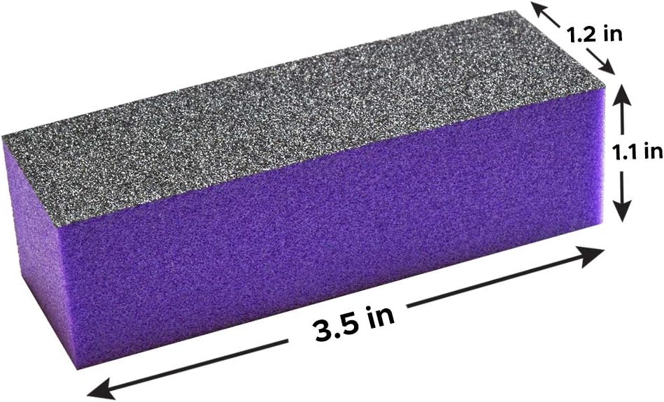 Karlash Nail Buffer Sanding Block Polisher Buffing File 60/100 Nail Art Manicure Pedicure File (Purple Black) 10 PCS