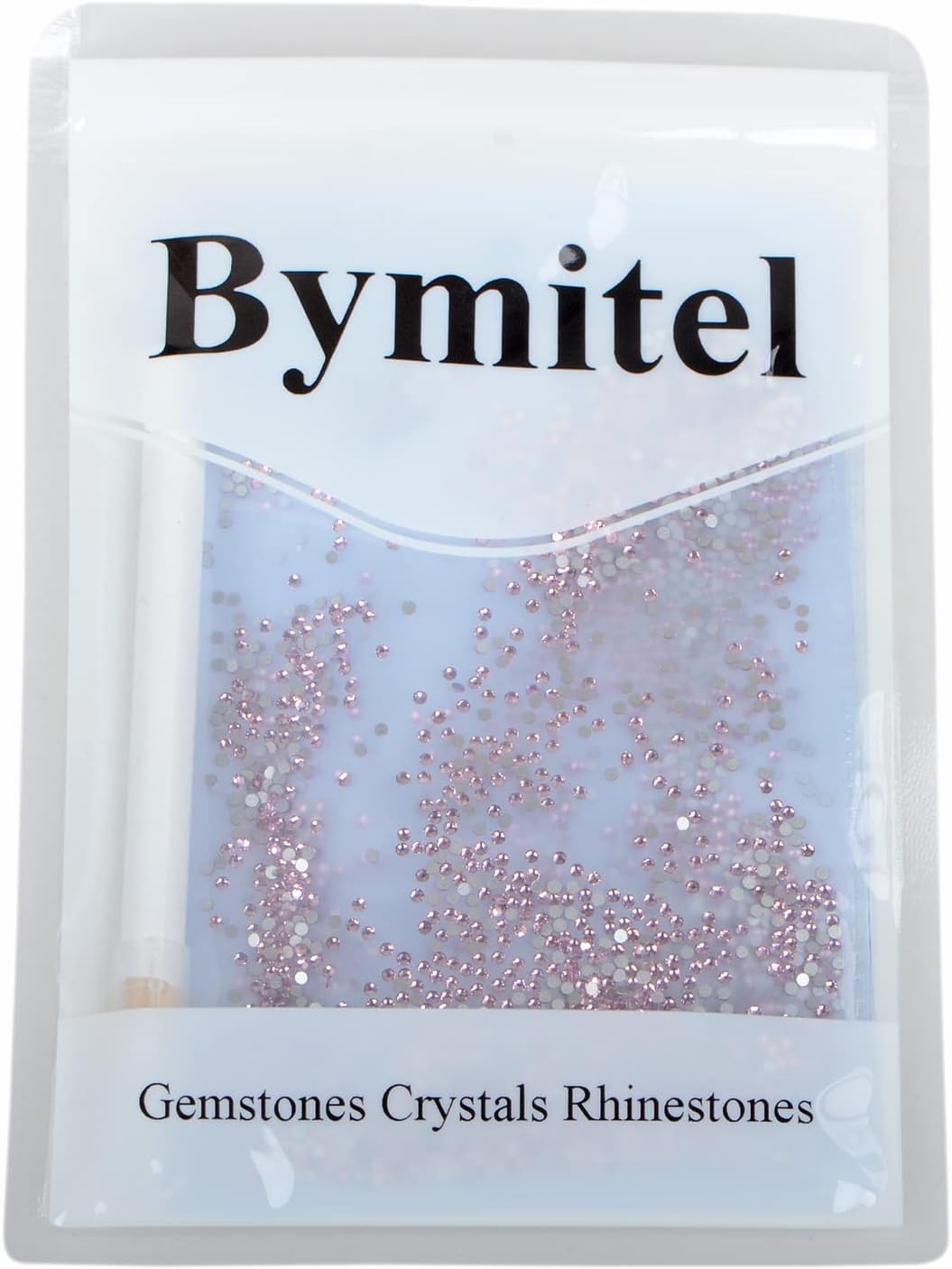 2880PCS Art Nail Rhinestones Non Hotfix Glue Fix Round Crystals Glass Flatback for DIY Jewelry Making with one Picking Pen (ss4 2880pcs, Lt. Rose)