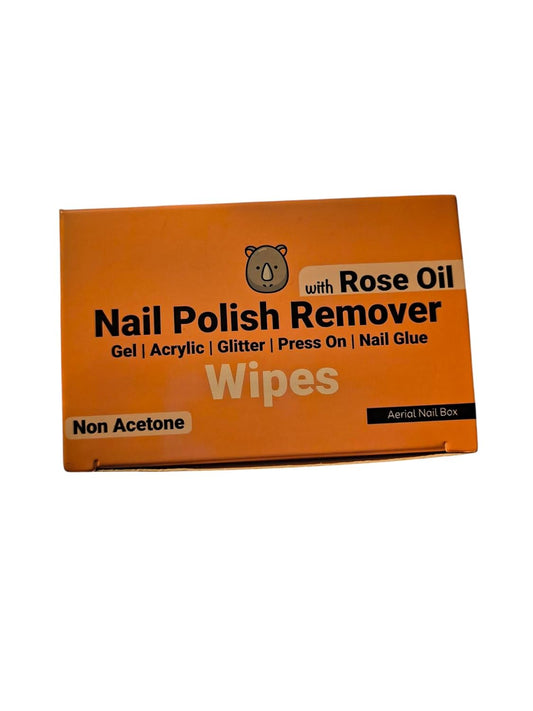 Nail polish remover wipes with Rose Oil