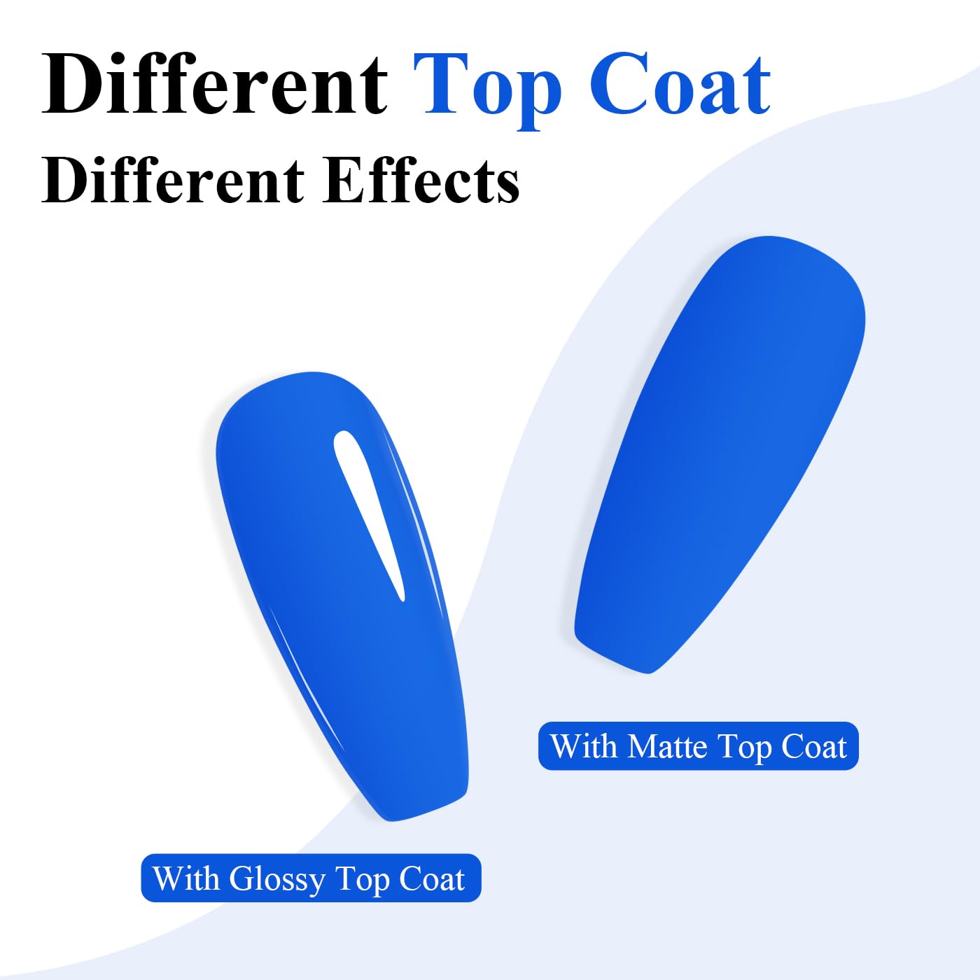 Imtiti Blue Gel Nail Polish, Electric Blue Nail Gel Polish High Gloss Soak Off UV LED Spring Summer Nail Art Manicure Salon DIY Design 10ML