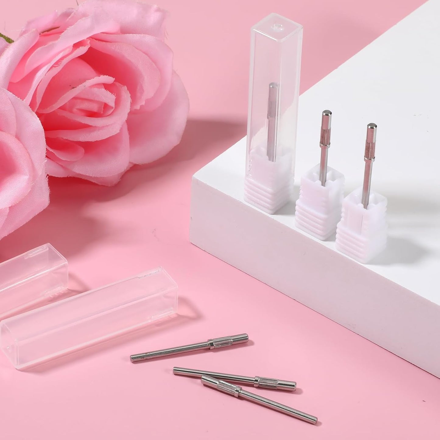 6 Pcs Mandrel Bits for Small Sanding Bands, 3.1 MM Mini Shank Nail Drills Bits for Electric Drill File Machine Mini Mandrel Nail Drill Bit, Manicure Accessory Acrylic Nails Manicure Pedicure