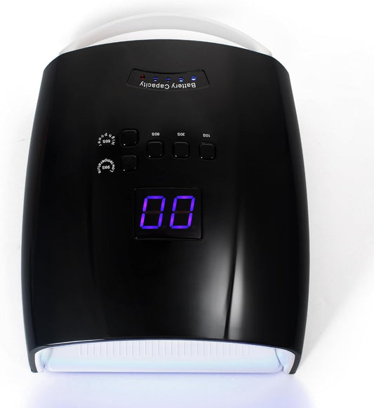 48 Watt UV LED Nail Lamp Rechargeable Cordless Gel UV Light for Nails, Professional Nail Dryer with 5 Timer Setting & Auto Sensor,Wireless Fast UV Nail Light Curing Lamp for Salon & Home