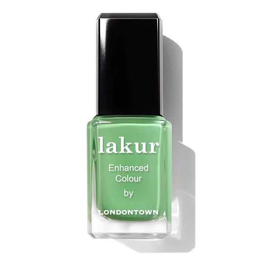 LONDONTOWN lakur Nail Polish - Chip-Resistant, Non-Toxic, Conditions & Hydrates Nails | Glossy Grass Green, Secret Garden Posh, .40 fl oz