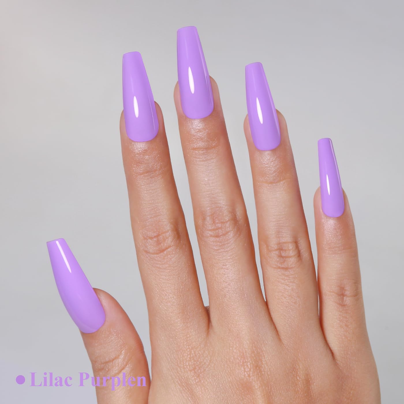 Imtiti Purple Gel Nail Polish, Lilac Purple Gel Polish High Gloss Soak Off UV LED Spring Summer Art Manicure Salon DIY Design 10ML
