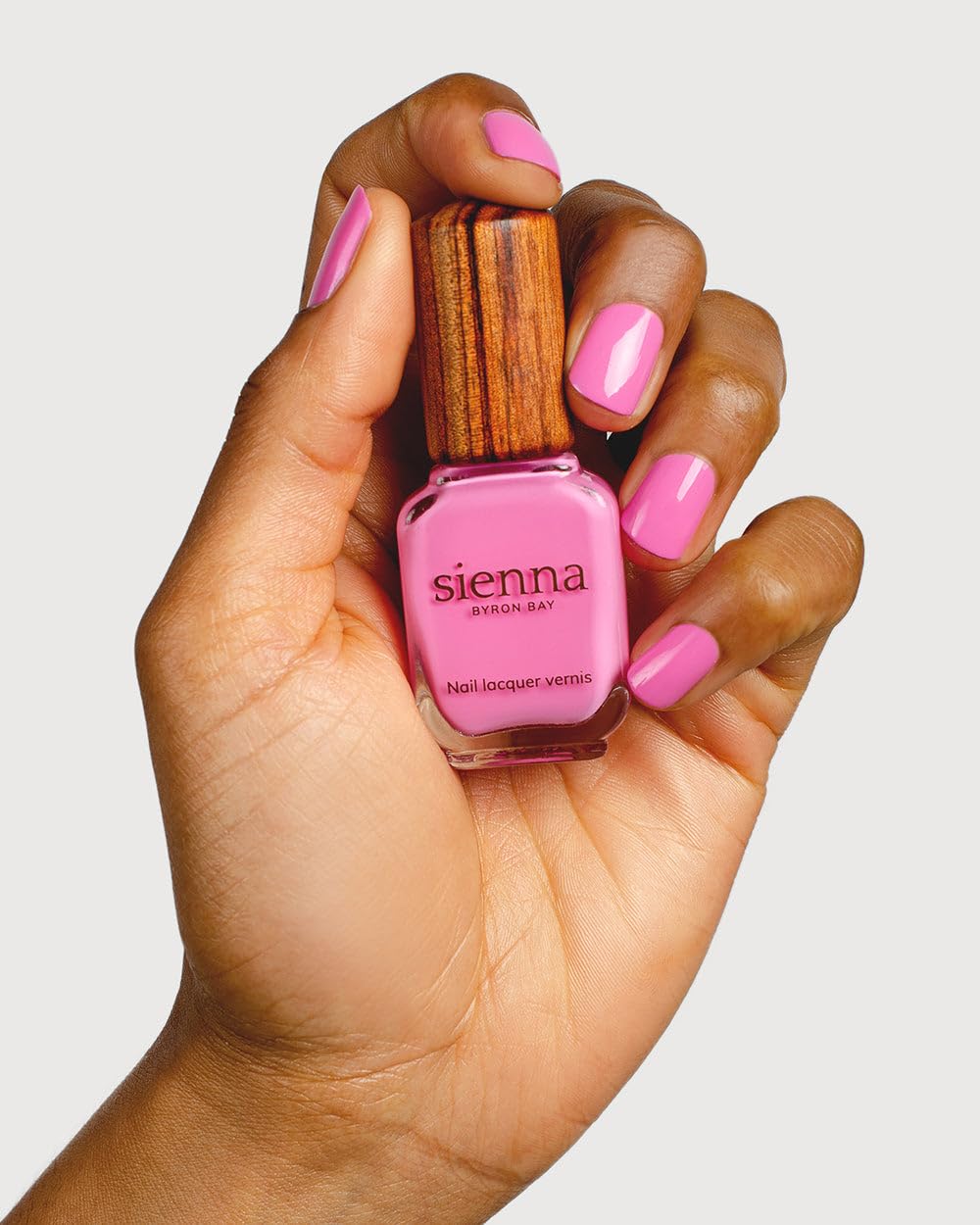 Sienna Byron Bay Spell, Bright Fuchsia Natural Nail Polish, Long-Lasting, Vegan & Cruelty-Free, 10ml – .34 fl oz.