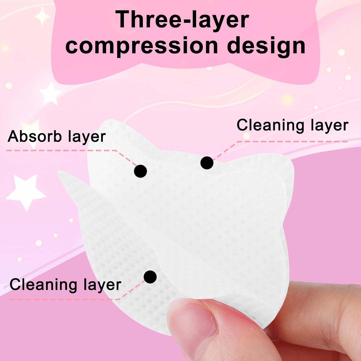 MEKK 400PCS Lint Free Nail Wipes for Nail Polish Remover,Cat Shape Eyelash Extension Glue Wipes,Super Absorbent Soft Non-Woven Acetone Gel Nails Wipes Dry Wipes for Nail Prep(White)