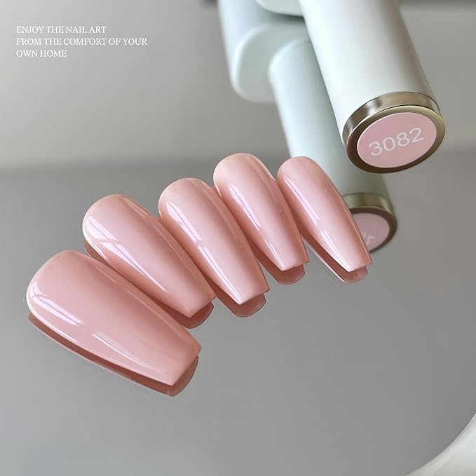 GAOY Pink Gel Nail Polish, 16ml Soak Off Gel Polish, UV Light Cure for Nail Art DIY Manicure at Home, 3082 Basic Pink