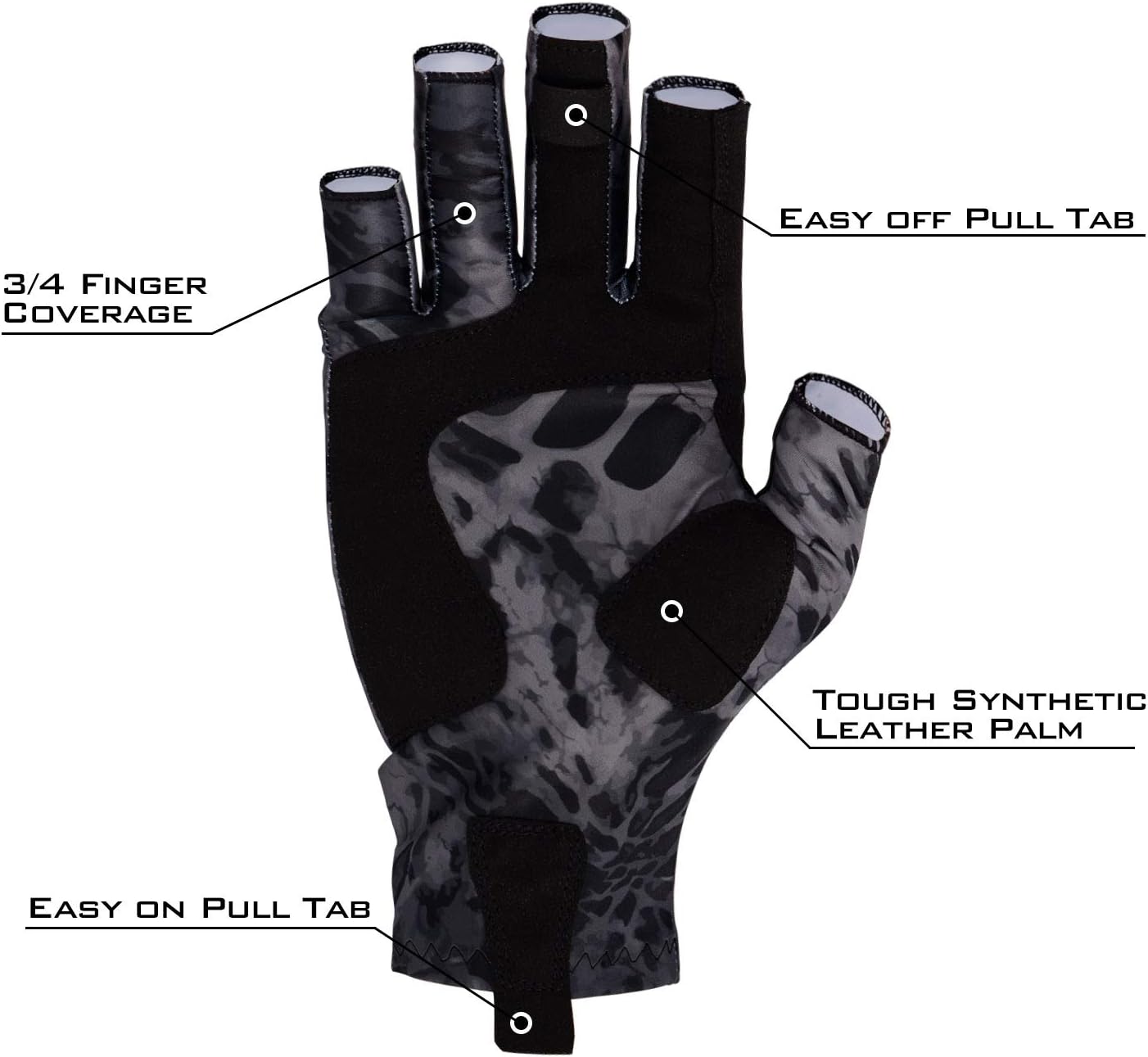 KastKing Sol Armis Sun Gloves UPF50+ Fishing Gloves UV Protection, Sun Protection for Outdoor, Kayaking, Rowing