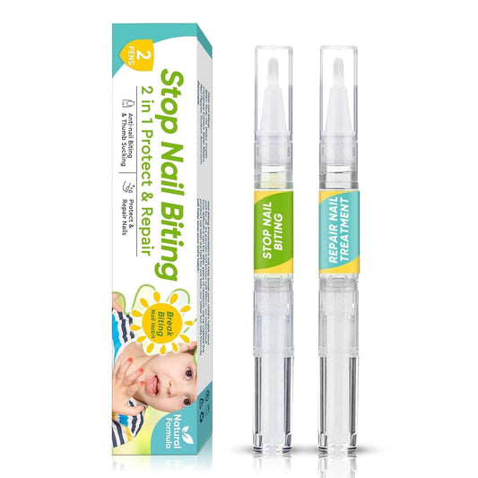 Nail Biting Prevention, 2 Pcs No Biting Treatment for Kids & Adults, Stop Nail Biting Safe