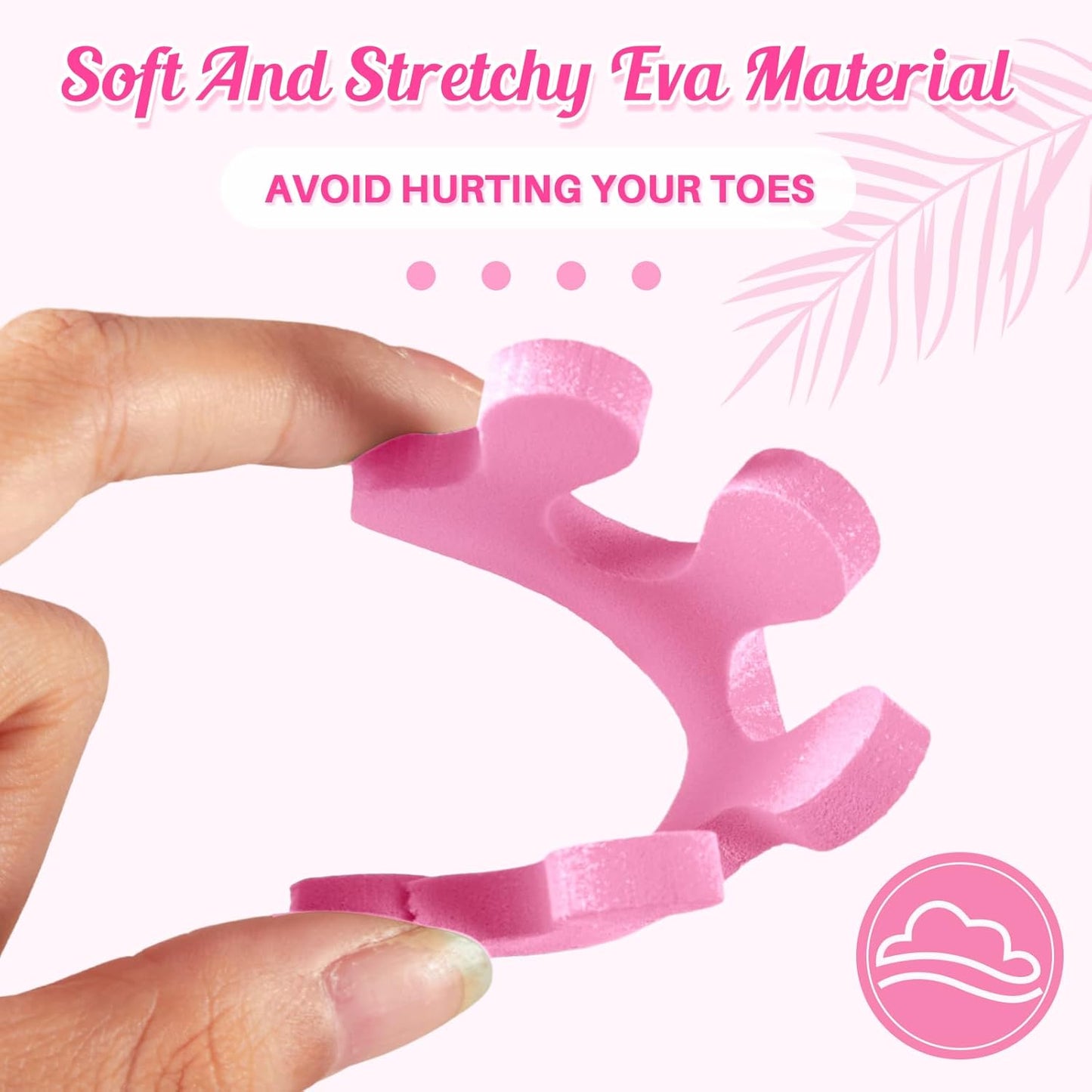 Mumufy 500 Pcs (250 Pairs) Sponge Toe Separators Pedicure Tool Kit Soft Toe Spacers for Pedicures Spreaders Finger Dividers for Women Men Feet Nail Manicure Toenails Art Painting Polish Spa(Pink)