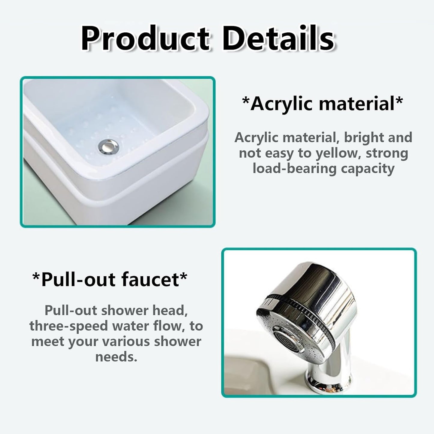 Pedicure Foot Spa,Acrylic spa Footbath, Nail Salon Pedicure, Massage Pedicure Bowl Salon,for Soaking Feet Foot Bath Basin