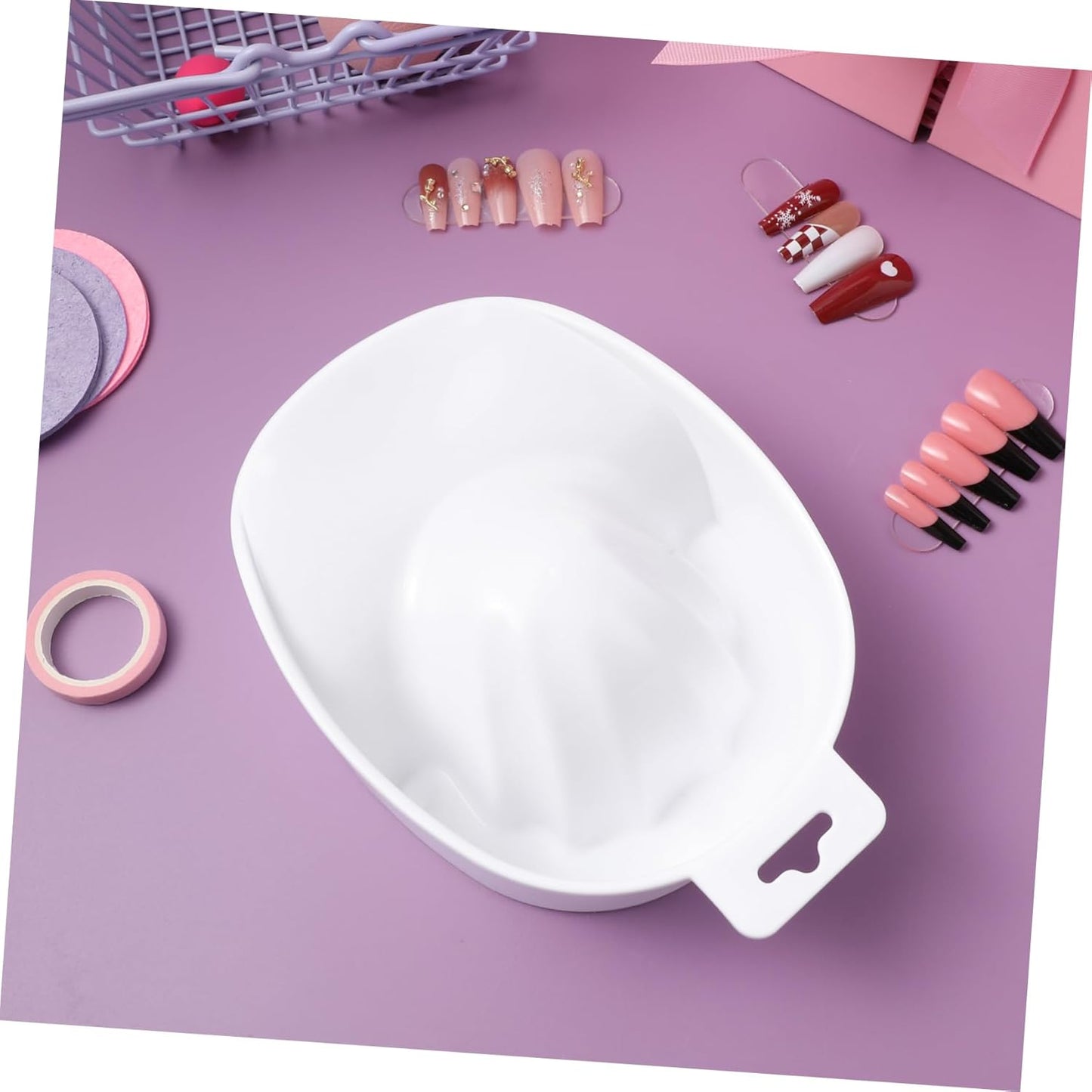 Single-layer Soaking Bowl Nail Removal Bowl Rectangular Nail Care Manicure for Hand