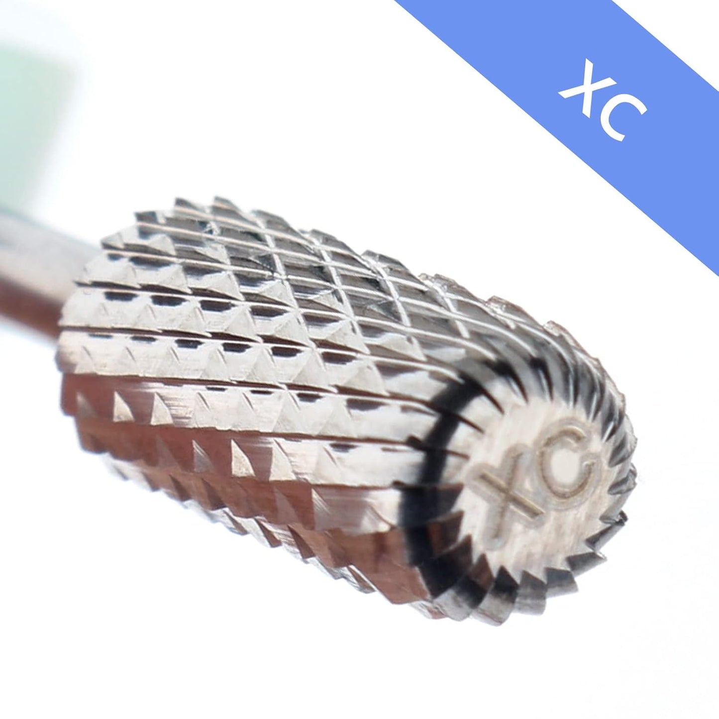 QUNZHAO Nail Drill Bits Dust Droof Bit Tungsten Steel Fast Remove Acrylic or Hard Gel 3/32" Shank - Manicure, Nail Art, Drill Machine Accessories (Extra Coarse-XC, Silver)