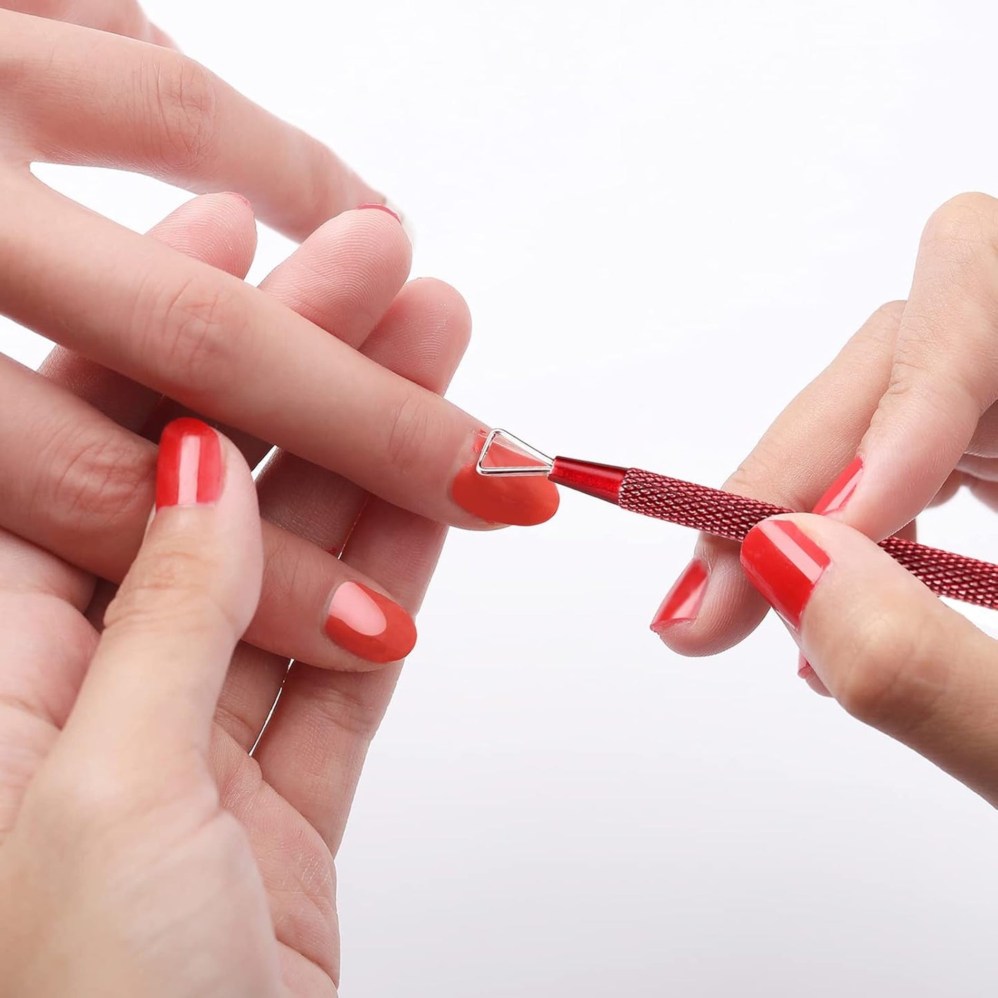 Cuticle Trimmer with Cuticle Pusher and Cutter-YINYIN Cuticle Nipper Professional Stainless Steel Cuticle Clippers Durable Pedicure Manicure Tools for Fingernails and Toenails(Red)