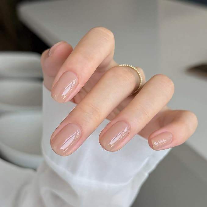 GAOY Nude Jelly Gel Nail Polish, 16ml Sheer Translucent Netural Soak Off Gel Polish, UV Light Cure for Nail Art DIY at Home, 3157 Bare Glow