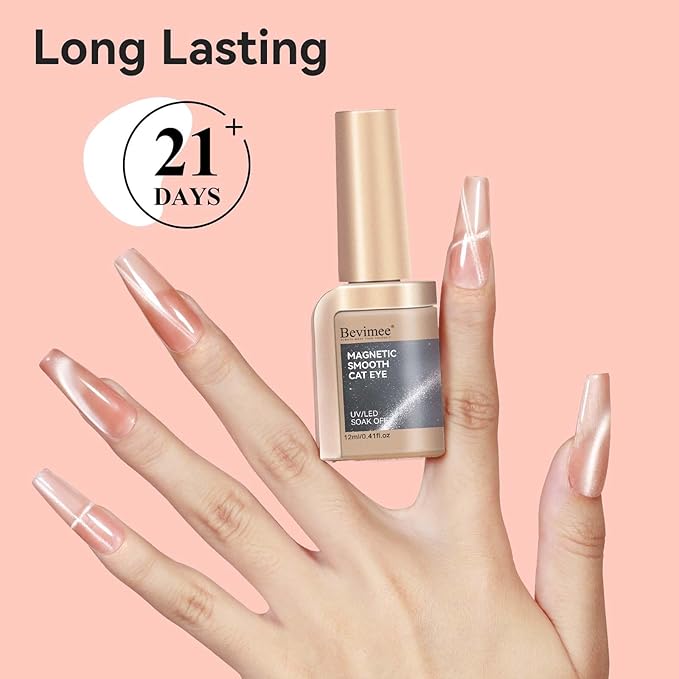 Cat Eye Gel Nail Polish, Moonlight Cateye Gel Polish 12ML Magnetic Nail Polish Holographic Glitter Mirror Glass Ceramics Smoothie UV Gels for Nail Art Manicure DIY at Home 1PC