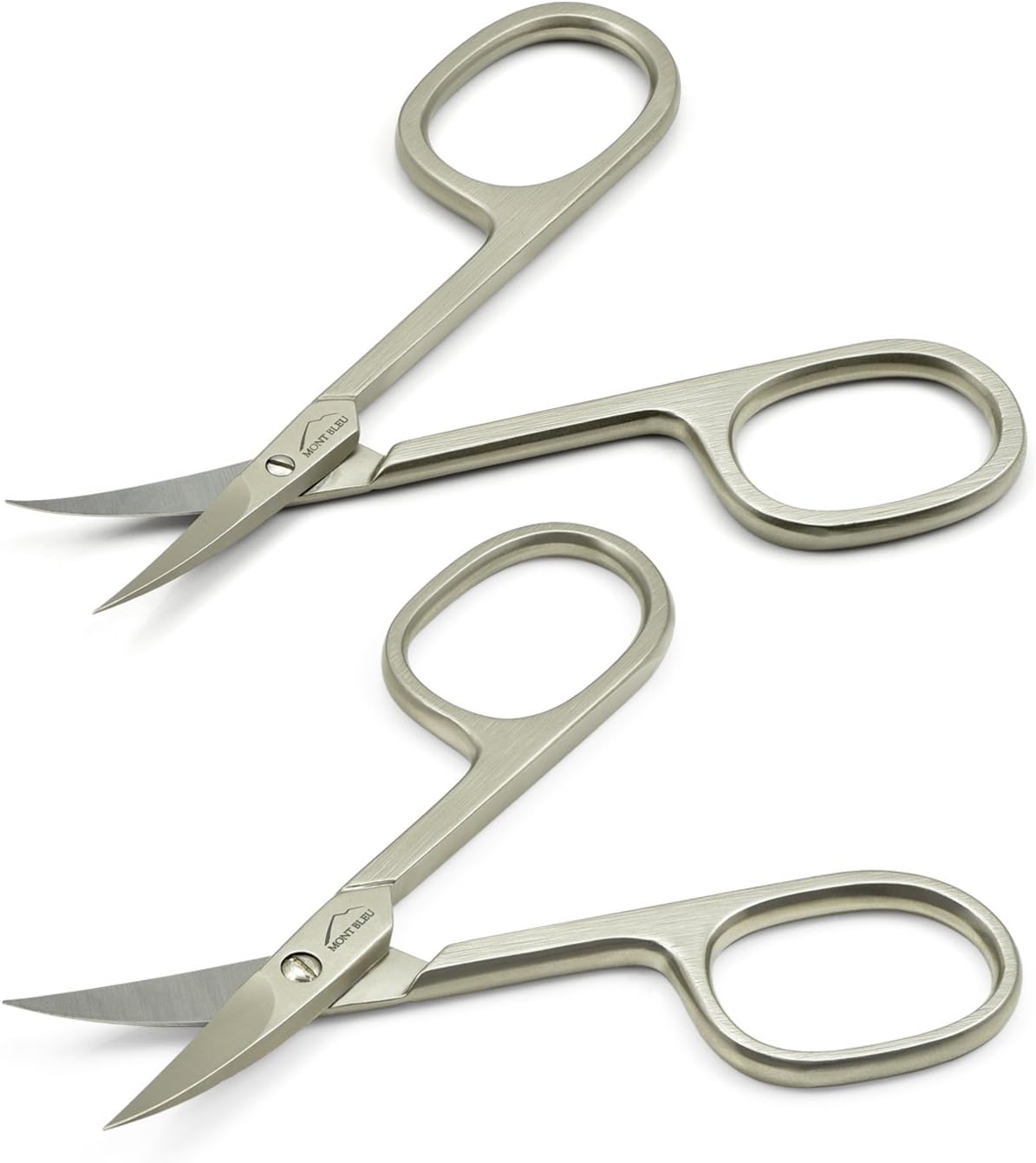 Mont Bleu Set of 2 Scissors: Nail Scissors & Cuticle Scissors made in Italy | sharpened in Solingen