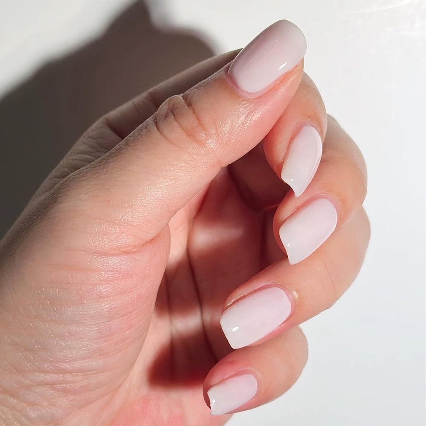 COSMOO Quick Dry Nail Polish, Nude Pink Chip Resistant Manicure, Non-Toxic, Vegan, Cruelty Free, 12ml, Fast Drying in 60 Seconds (Sheer Pale Pink)