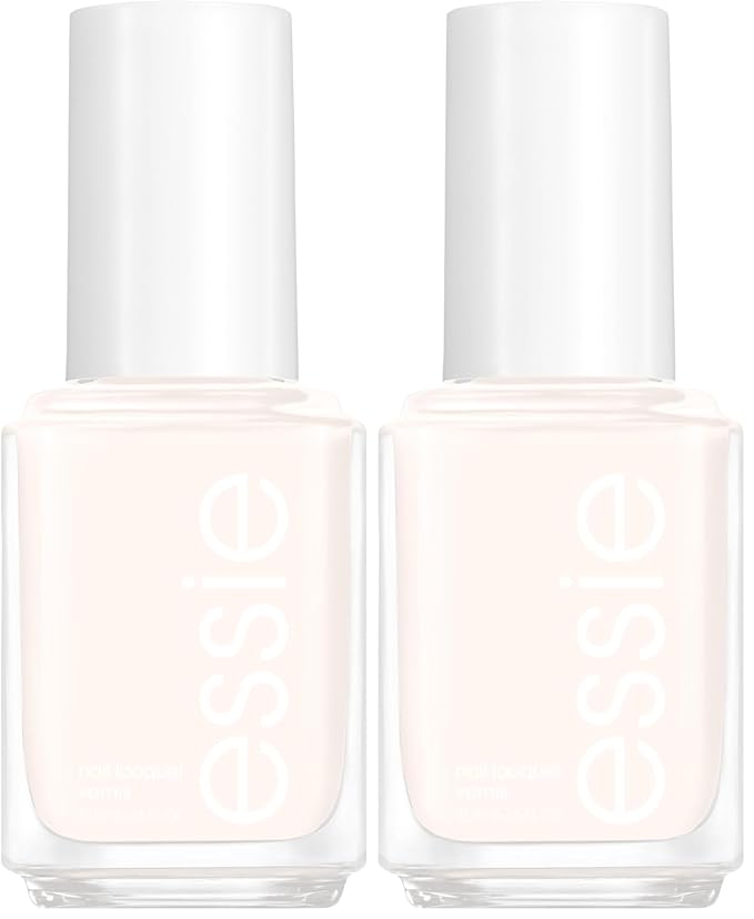 essie Nail Polish, Glossy Shine Sheer White, Marshmallow, 0.46 Ounce (Pack of 2)