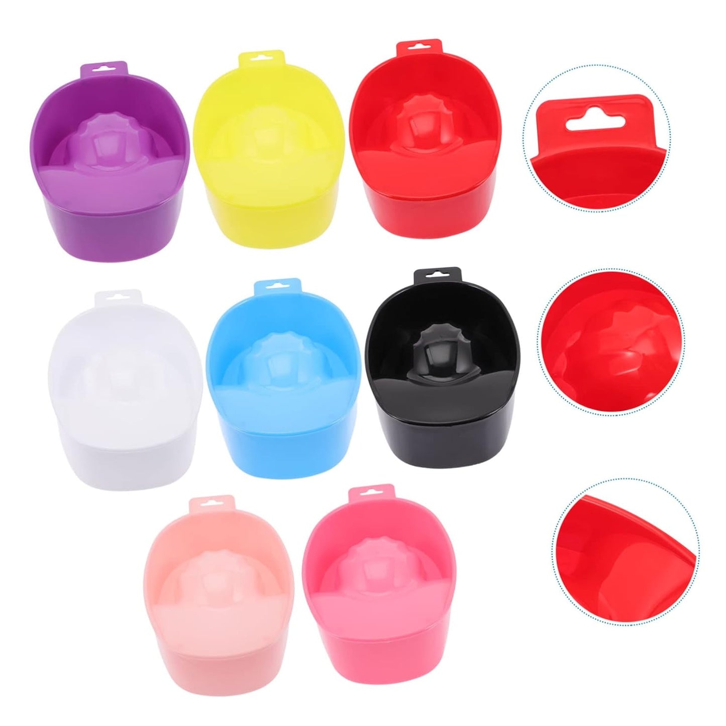 Housoutil Manicure Bowls for Soaking Bulk 8pcs Nail Art Bowls Warm Water Compatibility