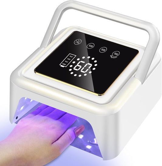 Subay UV Nail Lamp 108W, UV Light for Gel Nail Polish, Cordless LED Nail Lamp with 36 Beads & Touch Display, Nail Light with 4 Timer Modes & Auto Sensor, Fast Curing Nail Dryer for Salon & Home, White