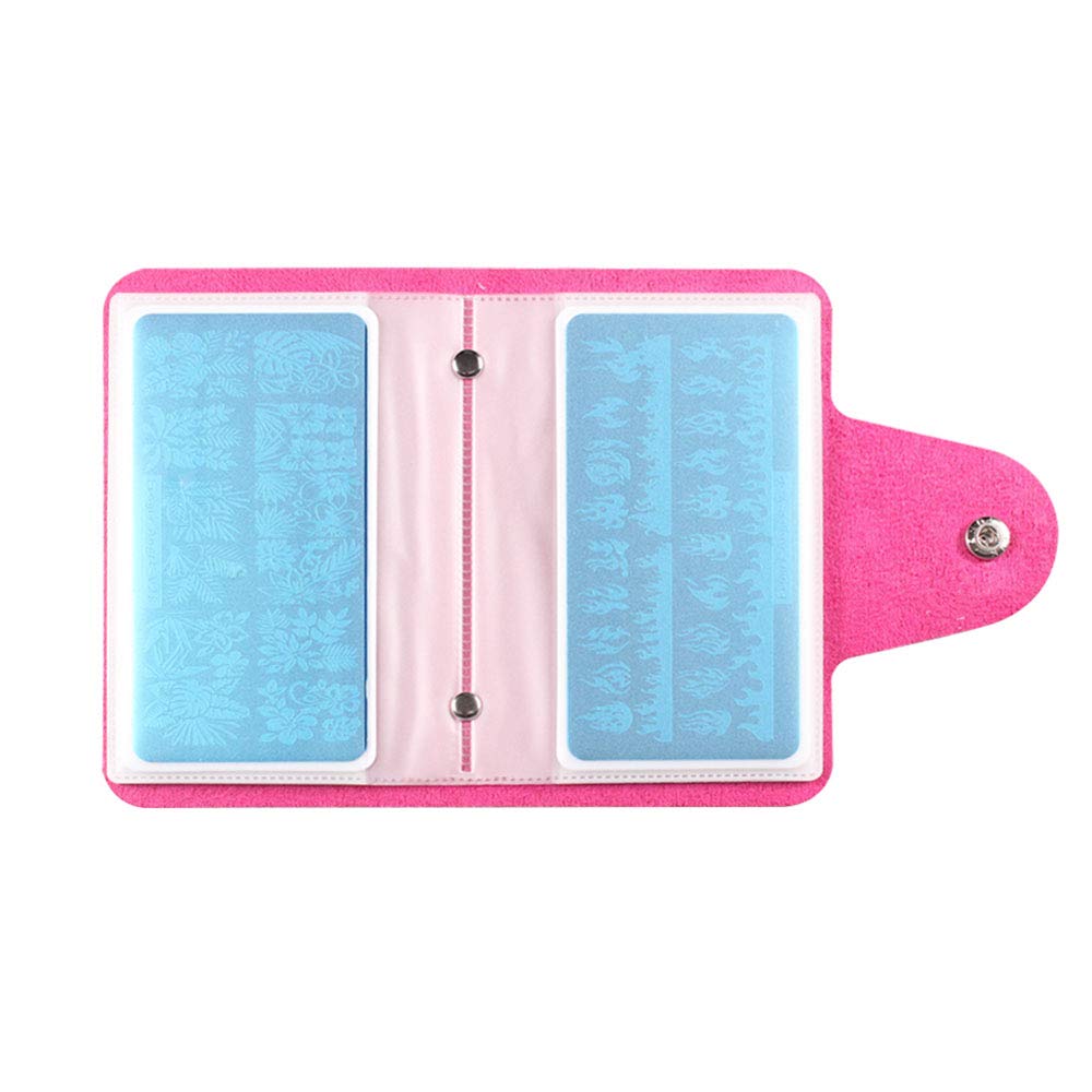 13pcs Stamping Nail Art Plates Set with 2 Stamper, 2 Scraper, Storage Bag - Leaves, Flowers, Animal Nail Plate Templates