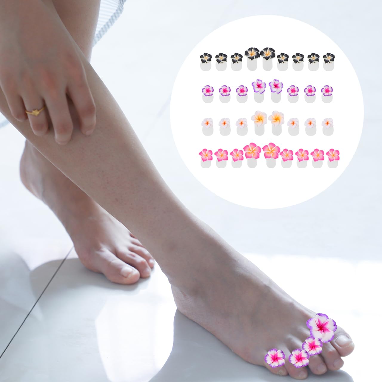 CLISPEED 32Pcs Silicone Toe Separators for Pedicures Reusable Toe Spacers with Soft Dividers for Nail Art and Salon Home Use