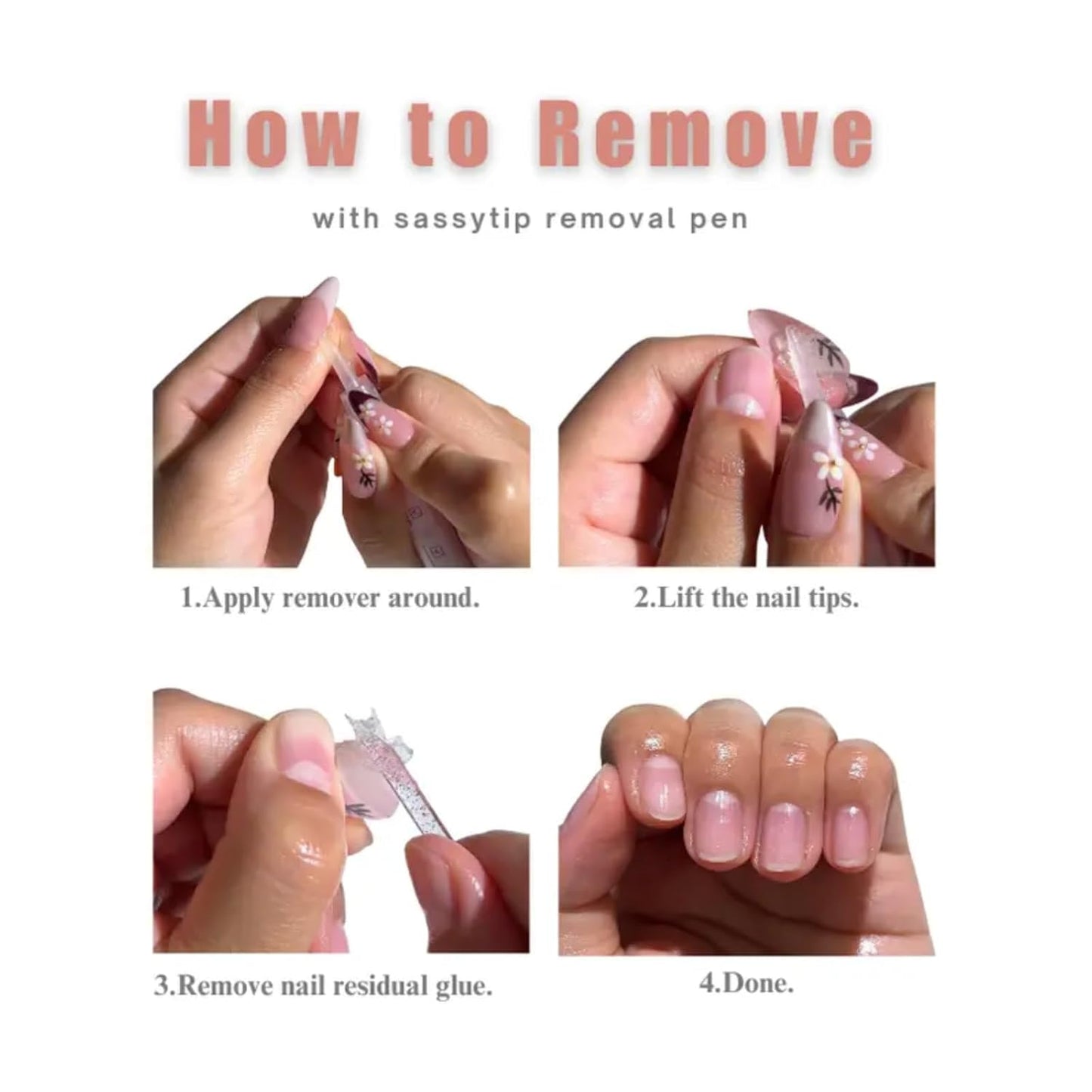 Nail Glue Remover Pen for Press On Nails, Portable Fast-Acting Jojoba Oil Formula, Acetone-Free, At-Home & Travel Care 2ml/0.11fl. oz. (2 Pcs Nail Glue Remover Pens)