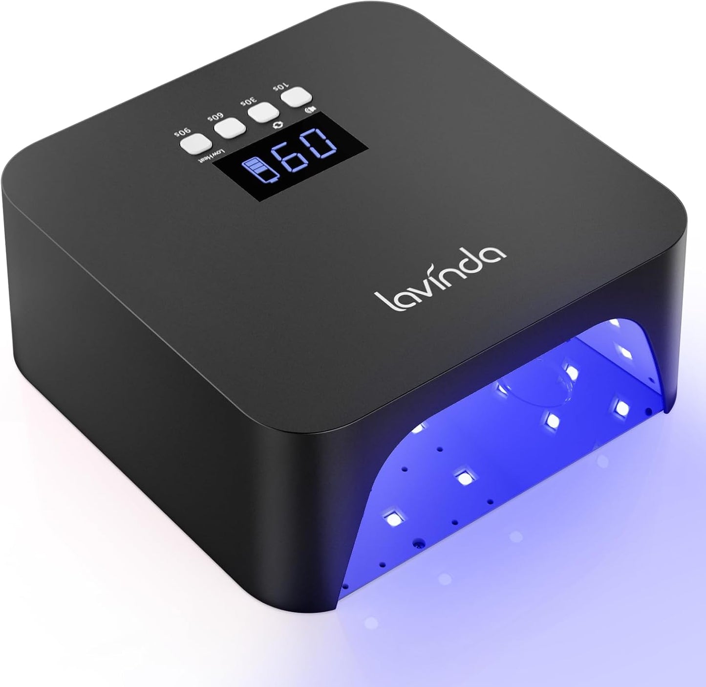 Lavinda UV Light for Gel Nails, Professiona UV LED Nail Lamp 2X Faster Curing Nail Dryer Nail Light Compatible with All Gel Types for Home Salon (Black X7)