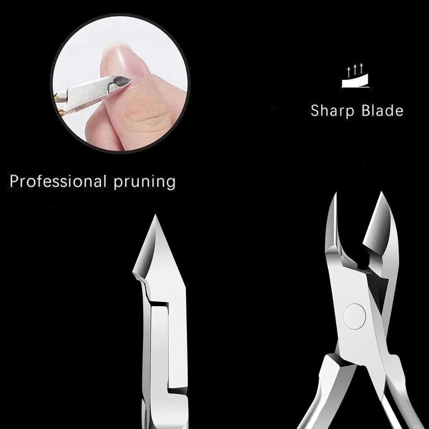 4 PCS Professional Cuticle Remover Kit Stainless Steel Nail Care Tools with Trimmer Pusher Precision Nippers for Perfect Manicure
