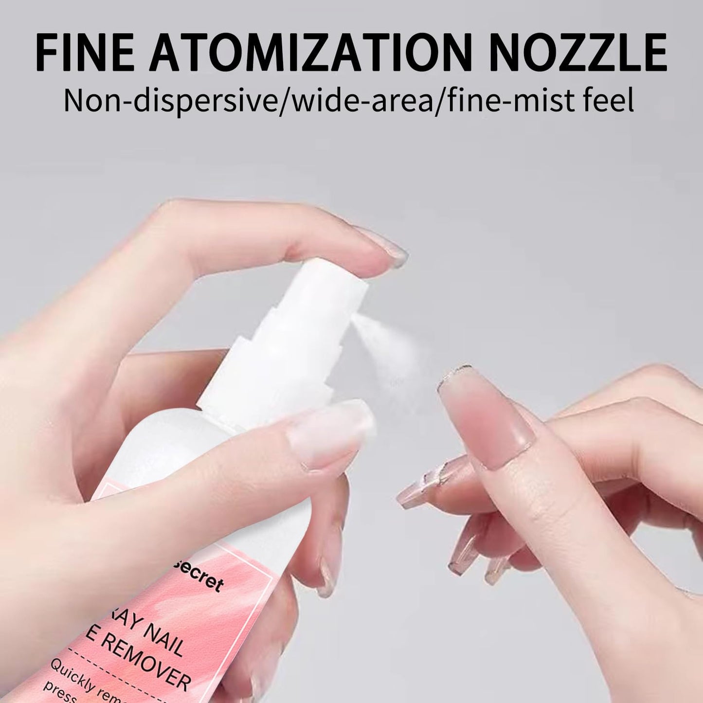 Spray Nail Glue Remover Kit,Professional Nail Glue Remover 2fL.OZ For Press On Nails, Easily & Quickly Remove Fake Nails Tips