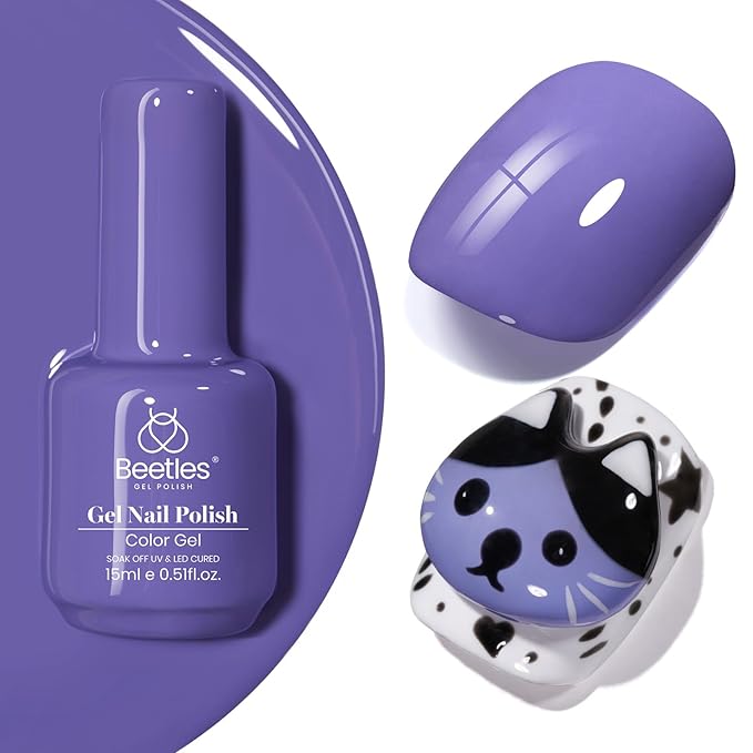 Beetles Winter Gel Polish Purple Gel Nail Polish Periwinkle Color 15ml Soak Off Uv Lamp Nail Art Manicure Salon Design DIY Home Gift for Women Girls