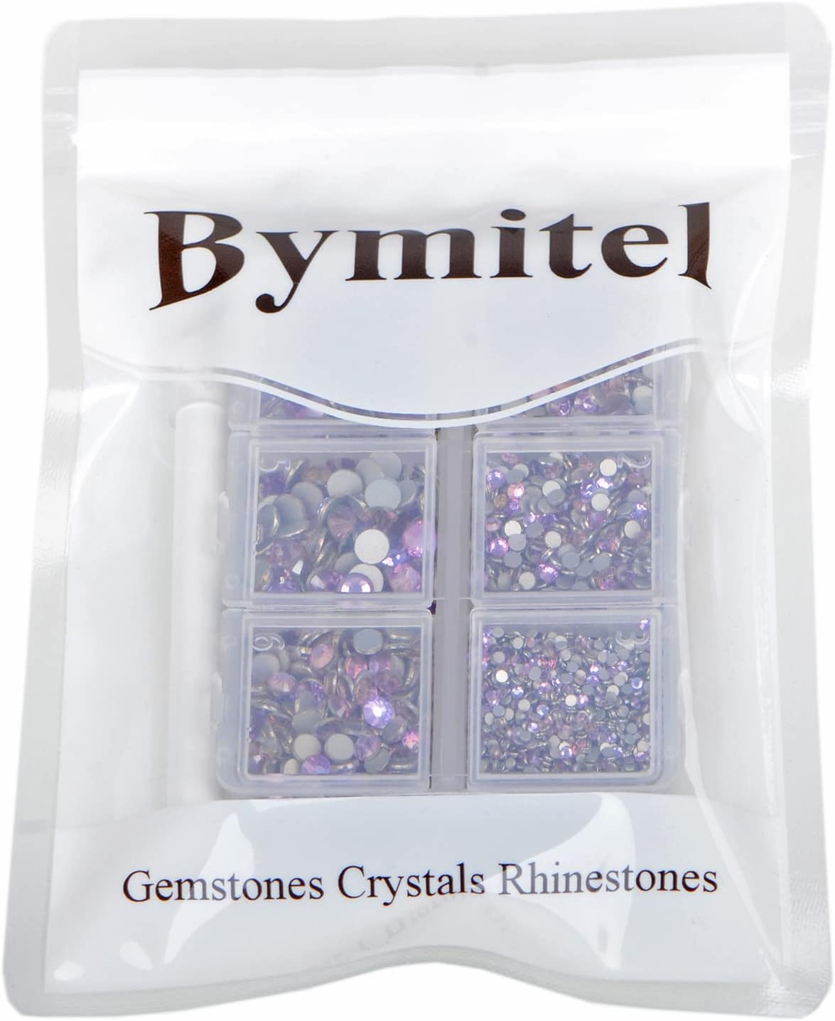 Bymitel 5000 Pieces 6 Mixed Sizes Glue Fix on Glass Rhinestones Round Crystal Gems Flatback for DIY Jewelry Making with one Picking Pen(6-Sizes 5000PCS, Green Pink)