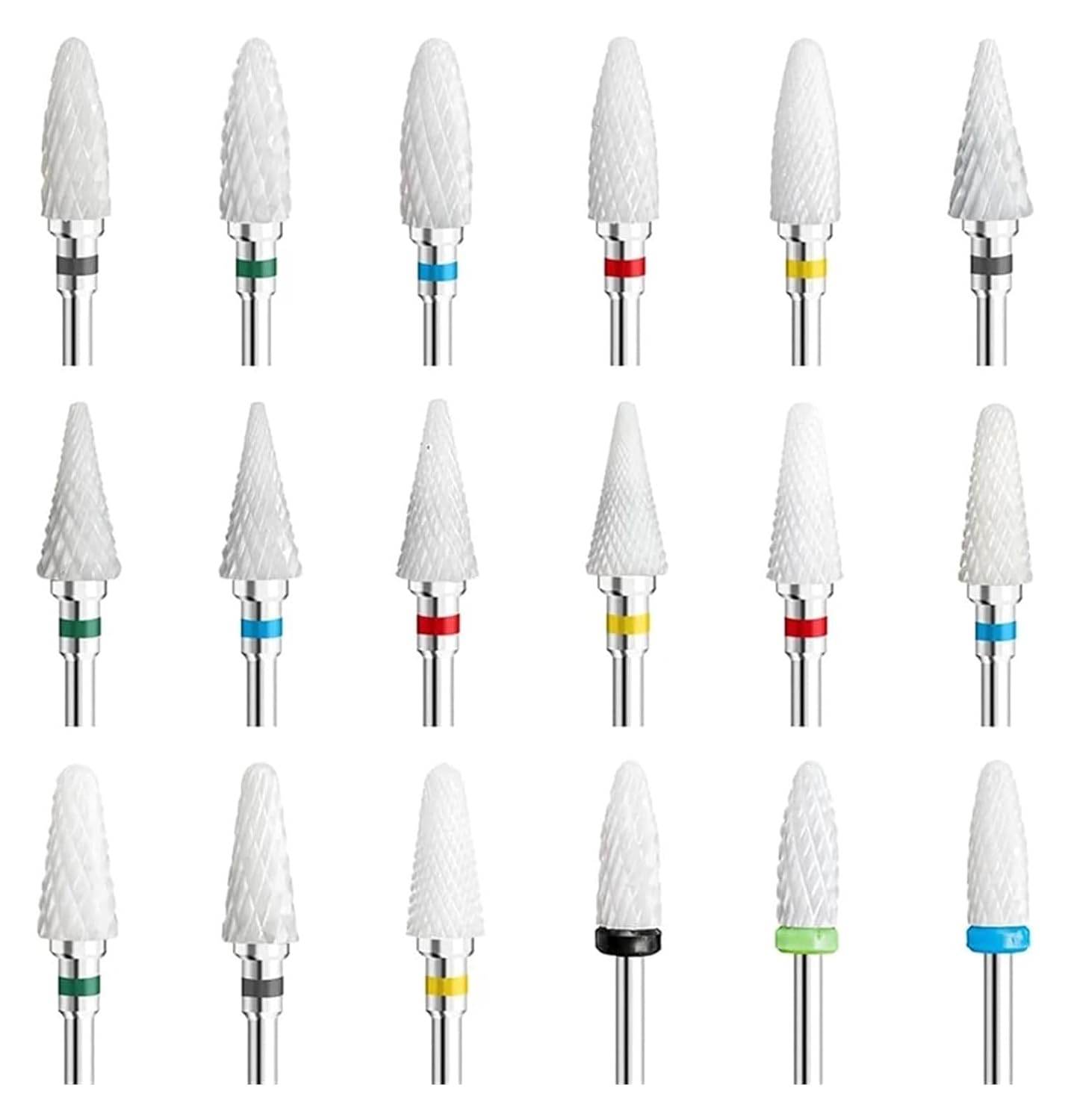 WWJN 5Pc Ceramic Nail Art Drill Bits Rotary Cutter Clean Apparatus for Manicure Nail Milling Machine Accessories Removal Nail Gel Tool