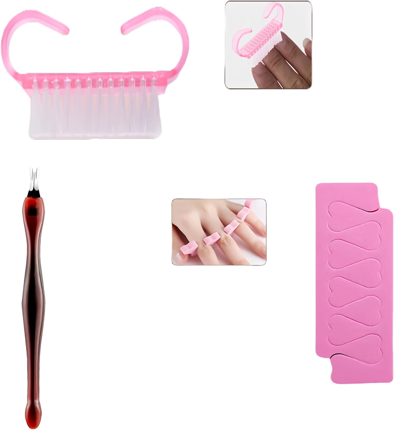 Professional Nail Care Kit,Nail Files 100/180,Nail Buffer Block,Cuticle Nippers,Cuticle Trimmer,Cuticle Pusher,Nail Art Tools,Pedicure & Manicure Tools,Nail Prep Kit,Manicure Kit for Women