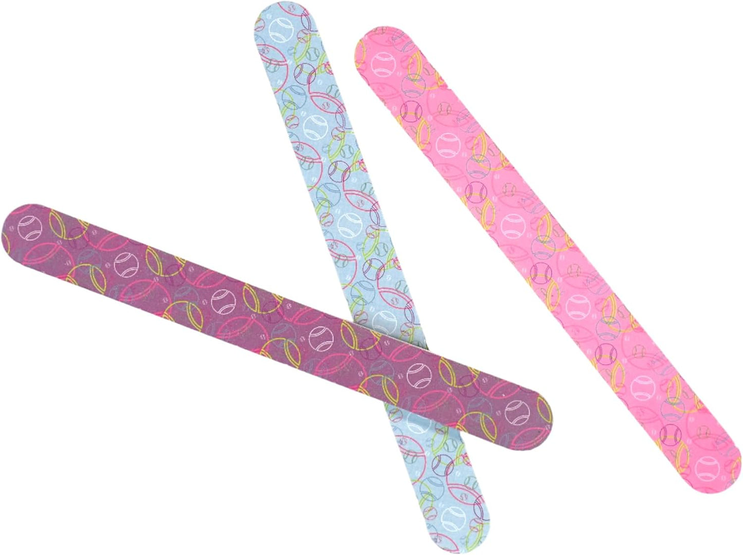 Racquet Inc. - Tennis Nail File 3-Pack - Double-Sided Emery Board for Nail Care, Manicure & Pedicure, Professional Nail Buffer & Filer for Smooth, Shaped Nails