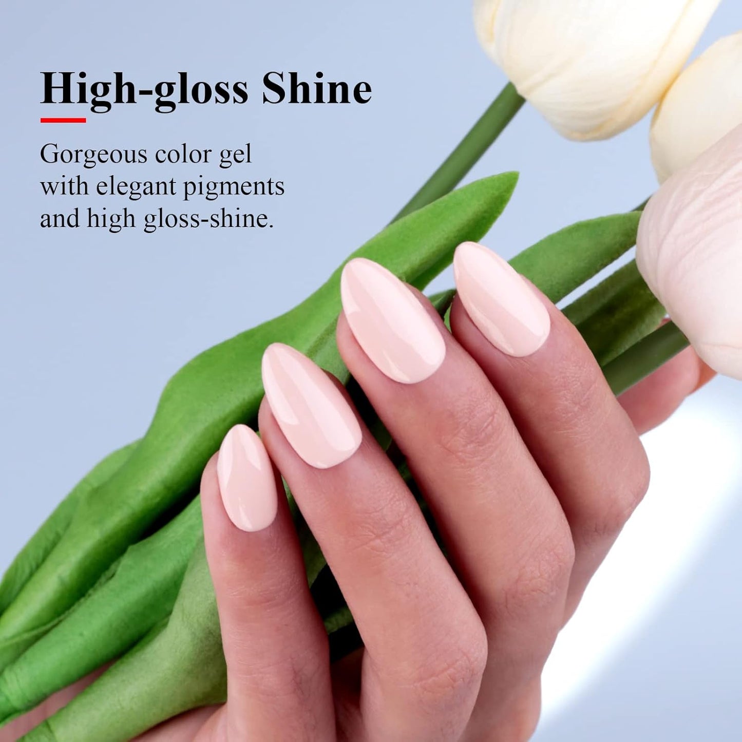 Imtiti Nude Gel Nail Polish, 0.5 Fl Oz Nude Beige Gel Polish for Neutral Skin Tones, DIY Nail Art Starter Kit