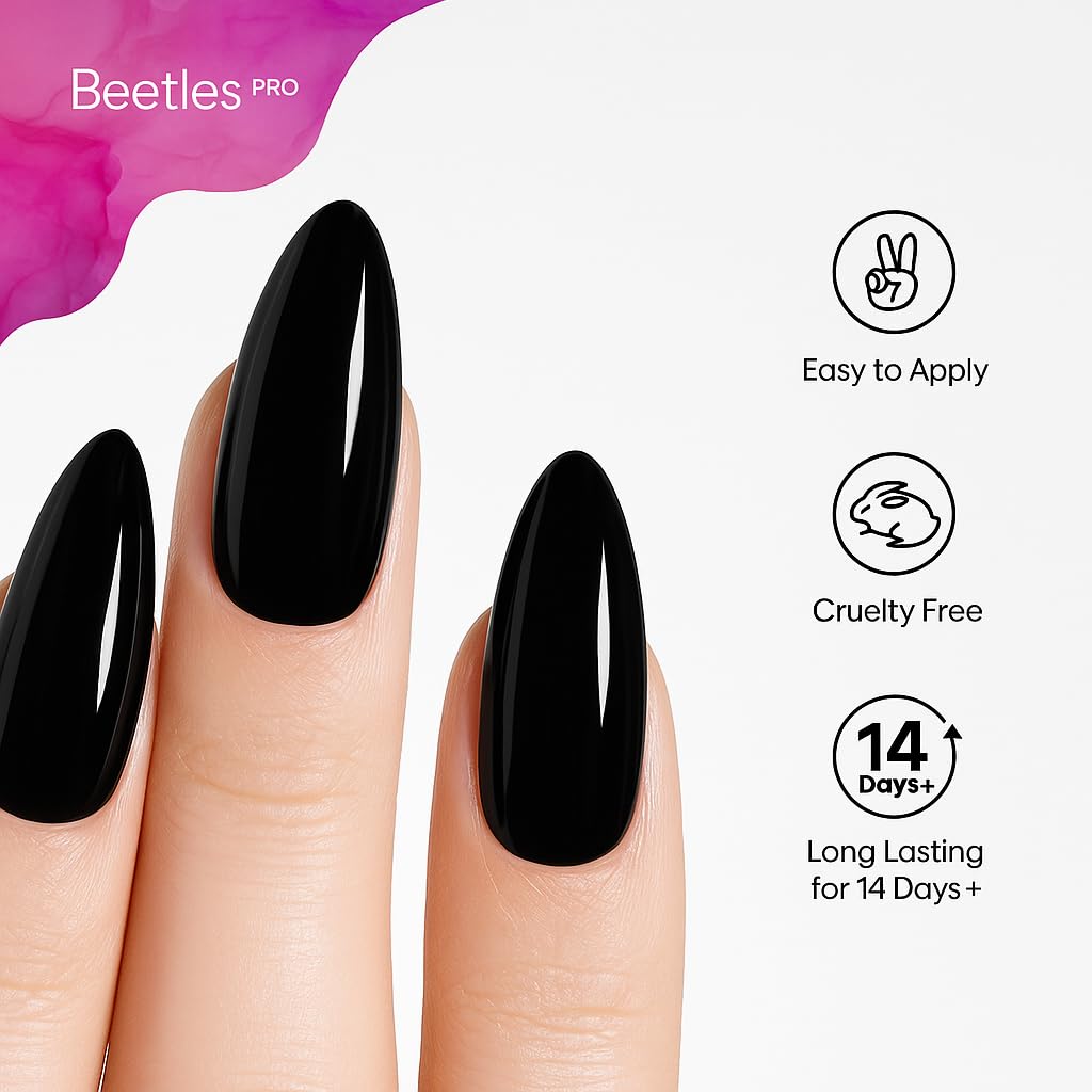 Beetles Pro Gel Top Coat– 20ml Each, High Glossy & Long-Lasting up to 28 Days – Soak-Off Non-Yellowing Strong Coverage Gel for LED/U V Lamps, Professional Salon Manicure