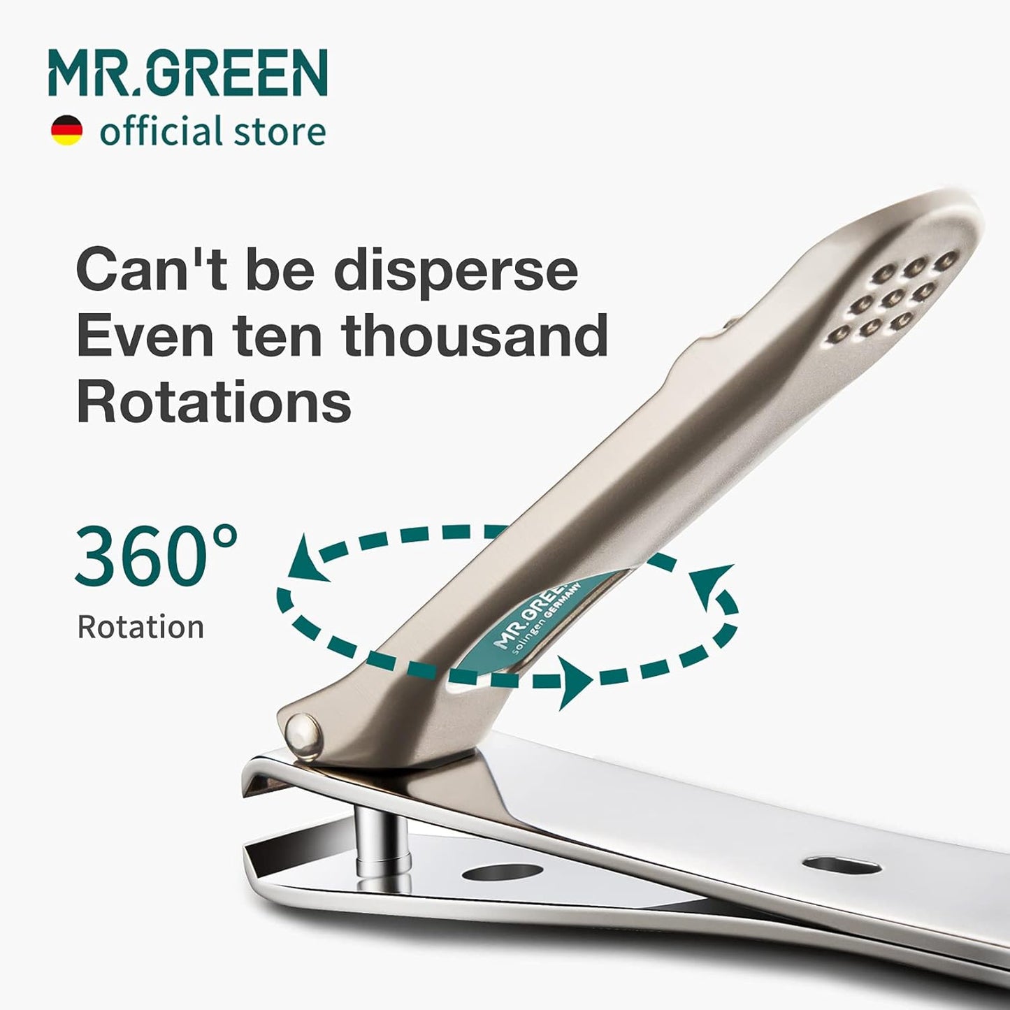 MR.GREEN Nail Clippers Curved Blades Fingernail Cut Nippers Manicure Scissors Stainless Steel Pedicure Tools (Large)